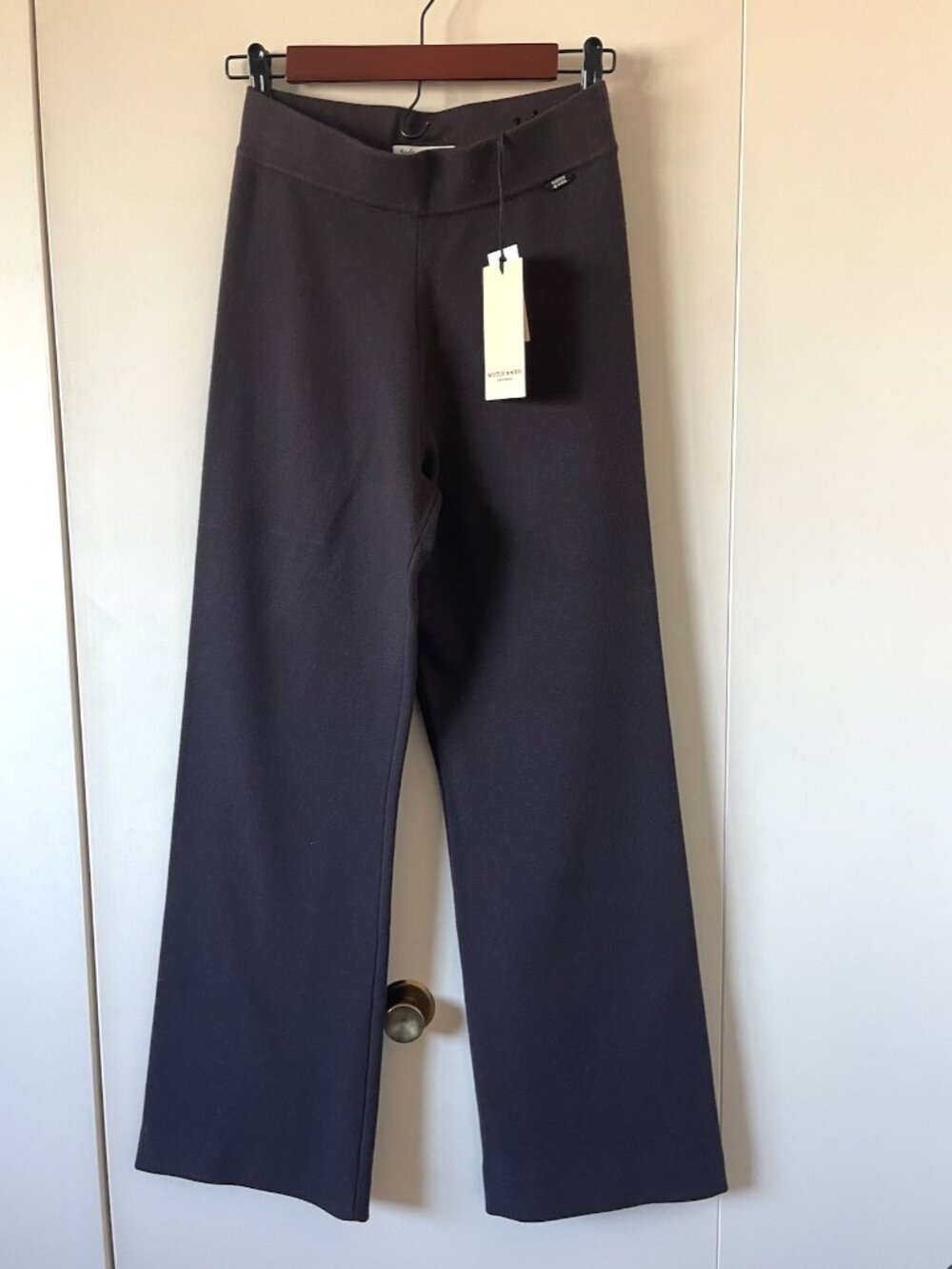 NWT Scotch & Soda Knit Wide leg pant Espresso // Small (fits like an XS)